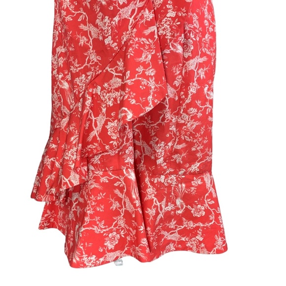 Sachin & Babi 12 Floral Bird Print Ruffles Anthropologie Feminine - Picture 10 of 16